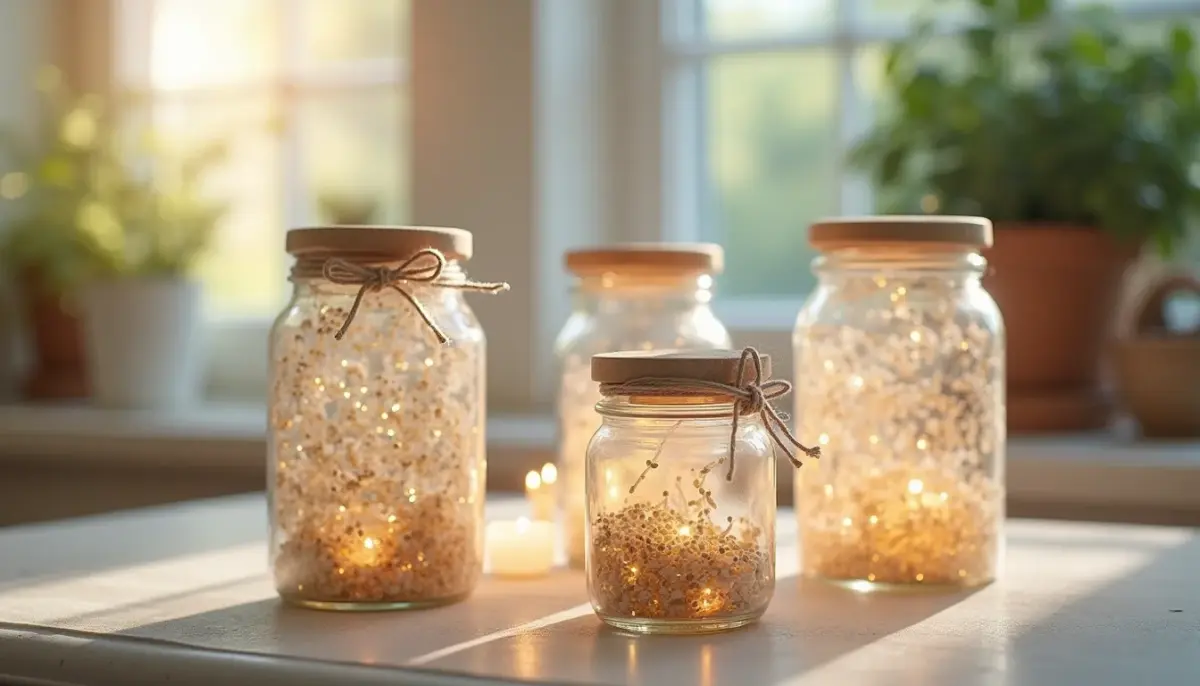 Potes de Vidro Decorados: Transforme Sua Casa com Tecido em 2026 Potes de Vidro Decorados: Transforme Sua Casa com Tecido em 2026