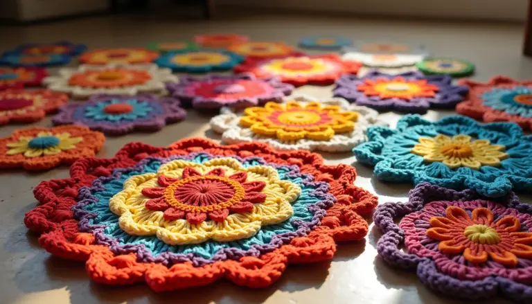 Tapetes de Crochê em Barbante com Flores: o guia definitivo Tapetes de Crochê em Barbante com Flores: o guia definitivo