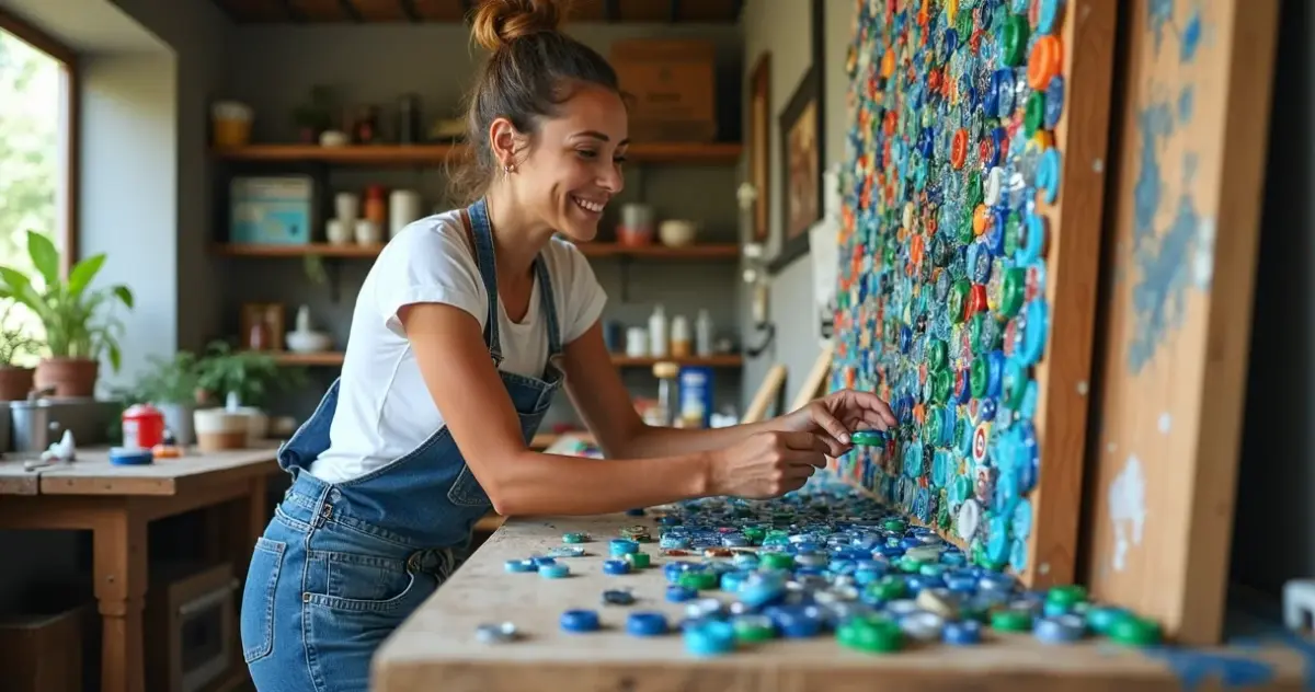 Artesanato com tampinha: transforme lixo em decoração em 8 passos Artesanato com tampinha: transforme lixo em decoração em 8 passos
