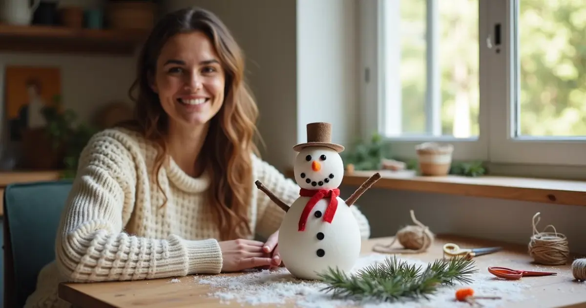 Boneco de neve artesanato: decoração de inverno por menos de R$ 20 Boneco de neve artesanato: decoração de inverno por menos de R$ 20