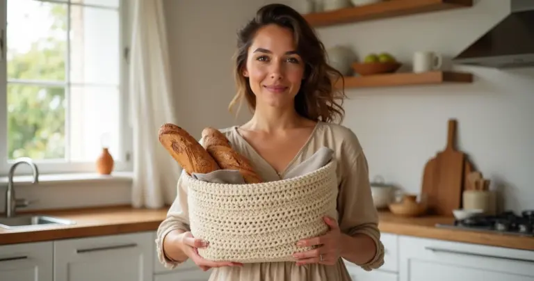 Faça uma cesta de pão de crochê que vai impressionar seus convidados Faça uma cesta de pão de crochê que vai impressionar seus convidados