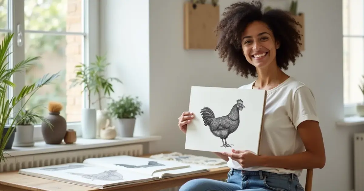Como Desenhar Galinha com Raio Realista em 9 Passos Simples Como Desenhar Galinha com Raio Realista em 9 Passos Simples