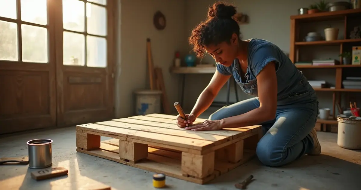 Como fazer mesa de pallet passo a passo gastando só R$ 50 Como fazer mesa de pallet passo a passo gastando só R$ 50
