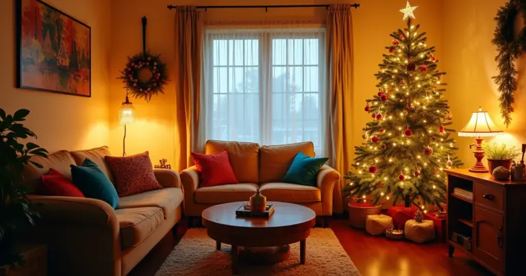 17 Ideias de Decoração de Natal para Sala Pequena (Sem Sufocar o Espaço) 17 Ideias de Decoração de Natal para Sala Pequena (Sem Sufocar o Espaço)