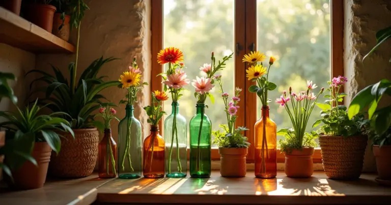 23 Ideias de Decoração Rústica com Garrafas que Vão Transformar Seu Cantinho 23 Ideias de Decoração Rústica com Garrafas que Vão Transformar Seu Cantinho