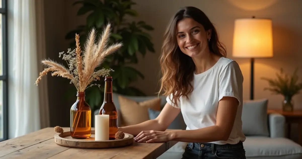 Enfeite de mesa feito com garrafa de cerveja: transforme lixo em luxo por menos de R$5 Enfeite de mesa feito com garrafa de cerveja: transforme lixo em luxo por menos de R$5