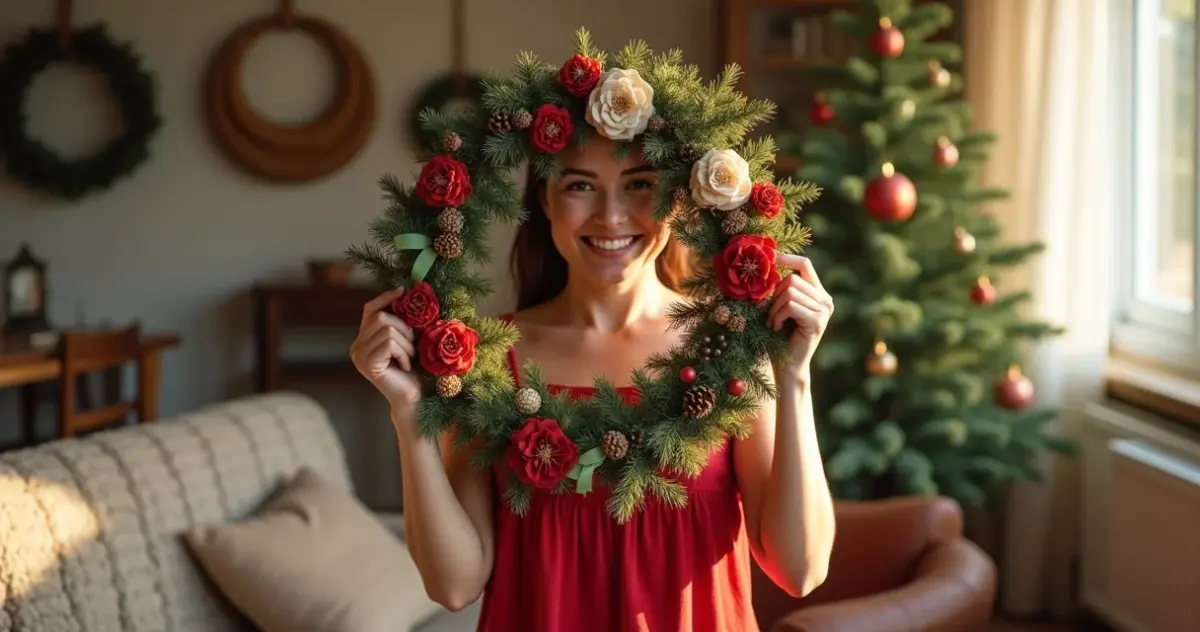 Guirlandas de Natal de Fuxico: Faça por R$20 e Encante Todos Guirlandas de Natal de Fuxico: Faça por R$20 e Encante Todos