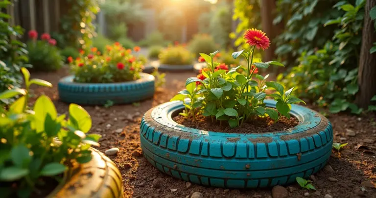 Jardim em pneus: transforme lixo em beleza viva gastando pouco Jardim em pneus: transforme lixo em beleza viva gastando pouco