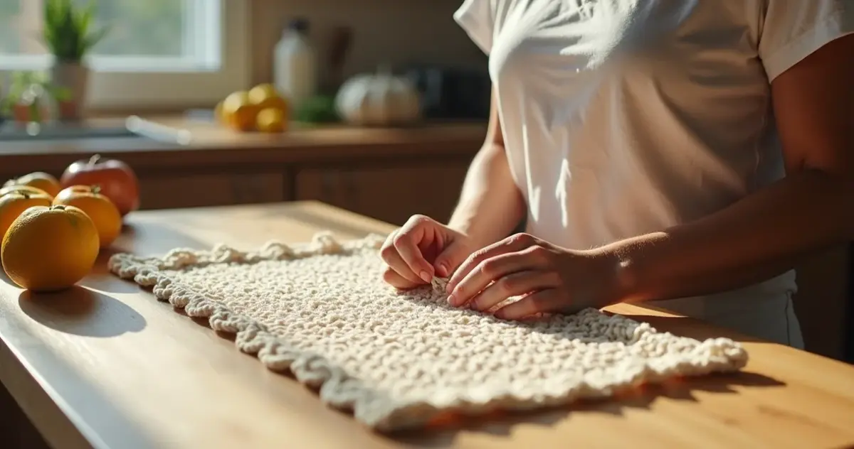 Passadeira de crochê para cozinha simples e fácil: projeto que até iniciante faz em 2 dias Passadeira de crochê para cozinha simples e fácil: projeto que até iniciante faz em 2 dias