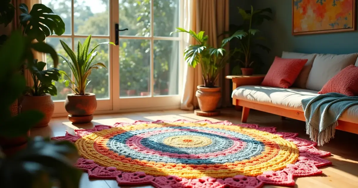 12 Ideias de Tapete Redondo Croche Gráfico que Vão Revoltar Sua Casa 12 Ideias de Tapete Redondo Croche Gráfico que Vão Revoltar Sua Casa