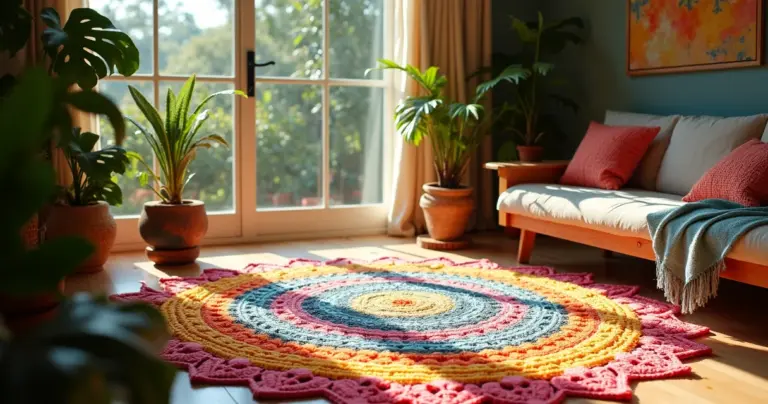 12 Ideias de Tapete Redondo Croche Gráfico que Vão Revoltar Sua Casa 12 Ideias de Tapete Redondo Croche Gráfico que Vão Revoltar Sua Casa