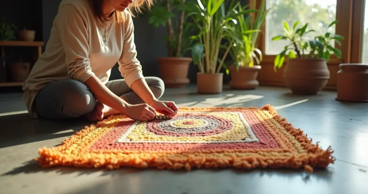 Tapete sala croche quadrado: o erro que arruína sua decoração em 2026 Tapete sala croche quadrado: o erro que arruína sua decoração em 2026