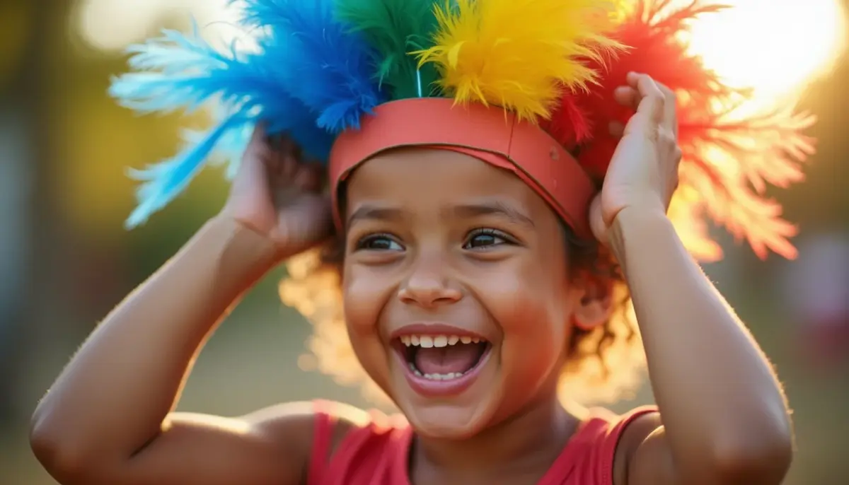 Cocar dia do índio para imprimir: molde que não rasga e dura a festa toda Cocar dia do índio para imprimir: molde que não rasga e dura a festa toda