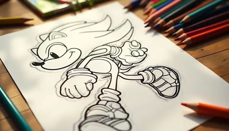 Desenho do Sonic para Colorir e Imprimir Grátis com Cores Oficiais Desenho do Sonic para Colorir e Imprimir Grátis com Cores Oficiais