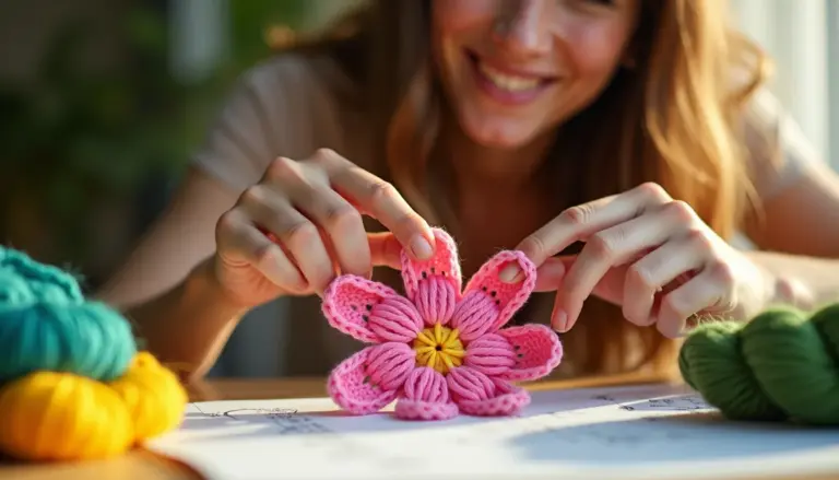 Flor de Crochê com Gráfico: 5 Modelos Lindos e Fáceis de Fazer Flor de Crochê com Gráfico: 5 Modelos Lindos e Fáceis de Fazer