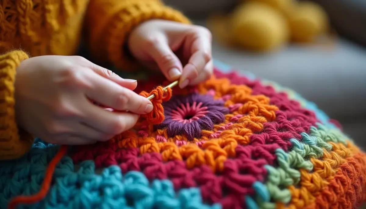 Gráfico Almofada Crochê: Do Granny Square ao Ponto Relevo Gráfico Almofada Crochê: Do Granny Square ao Ponto Relevo