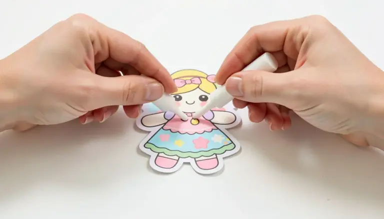 Dica Para Colar Boneca de Papel Kawaii Sem Amassar: Passo a Passo Dica Para Colar Boneca de Papel Kawaii Sem Amassar: Passo a Passo