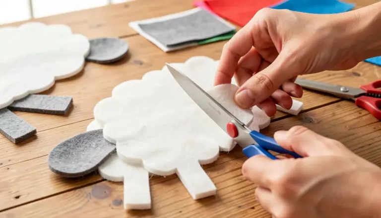 Molde de Ovelhinha de Feltro para Imprimir Grátis com Dicas de Montagem Molde de Ovelhinha de Feltro para Imprimir Grátis com Dicas de Montagem