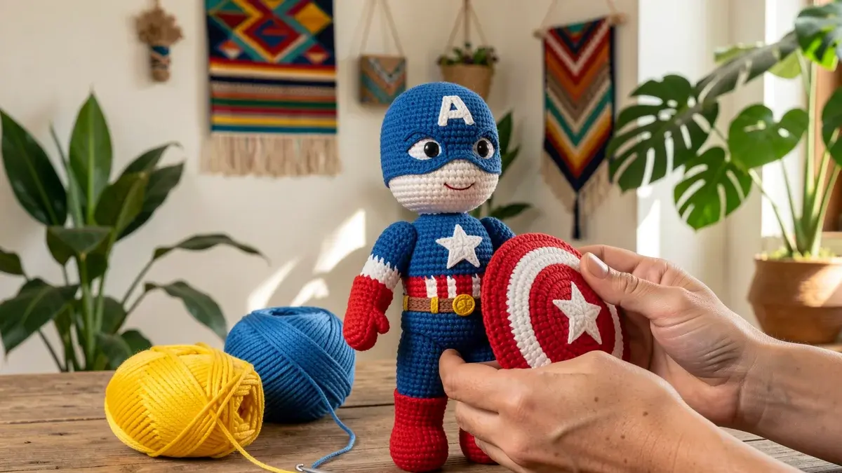 Capitão América Amigurumi: Dicas, Materiais e Inspirações para Fãs Capitão América Amigurumi: Dicas, Materiais e Inspirações para Fãs