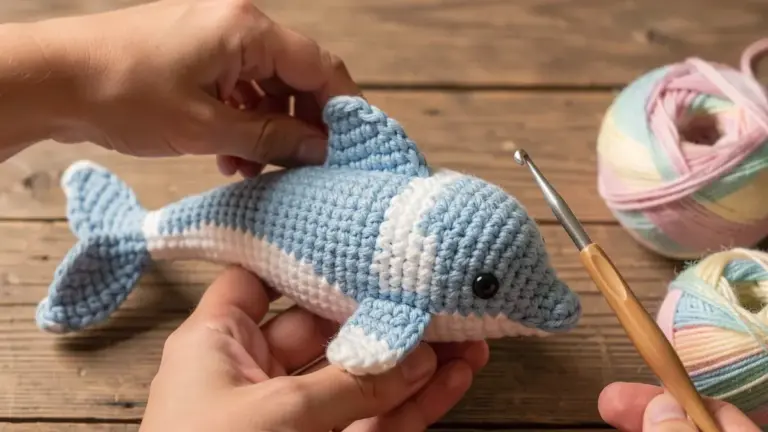Golfinho Amigurumi: Receita Fácil e Encantadora para Iniciantes Golfinho Amigurumi: Receita Fácil e Encantadora para Iniciantes