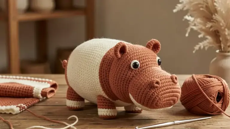 Hipopótamo Amigurumi: Receita Passo a Passo para Iniciantes Hipopótamo Amigurumi: Receita Passo a Passo para Iniciantes