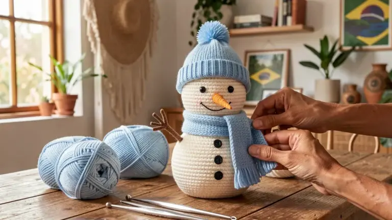 Como Fazer Boneco de Neve Amigurumi: Materiais, Dicas e Padrões Grátis Como Fazer Boneco de Neve Amigurumi: Materiais, Dicas e Padrões Grátis