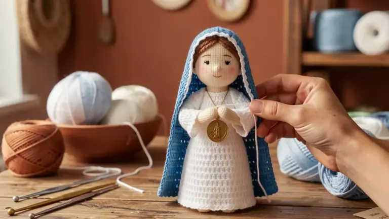 Nossa Senhora das Graças amigurumi: receita e passo a passo completo Nossa Senhora das Graças amigurumi: receita e passo a passo completo