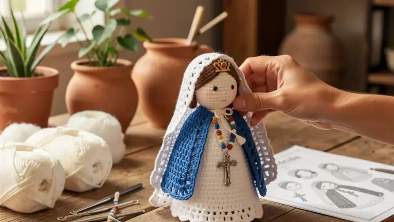 Nossa Senhora de Fátima Amigurumi: Receita Completa e Dicas de Acabamento Nossa Senhora de Fátima Amigurumi: Receita Completa e Dicas de Acabamento