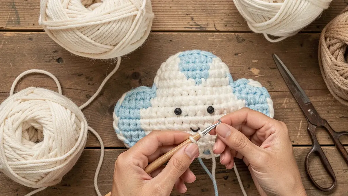 Nuvem amigurumi passo a passo: receita fácil para iniciantes Nuvem amigurumi passo a passo: receita fácil para iniciantes