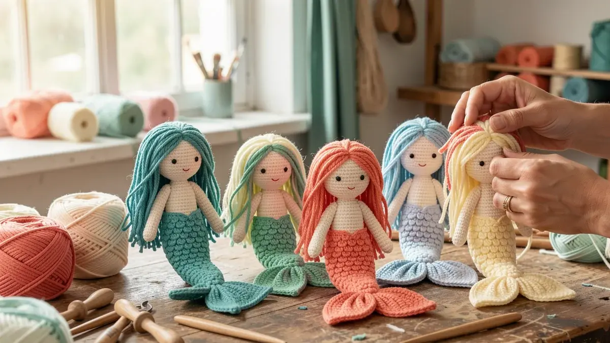 Sereia Amigurumi: 7 Ideias Encantadoras para Crochetar com Amor Sereia Amigurumi: 7 Ideias Encantadoras para Crochetar com Amor