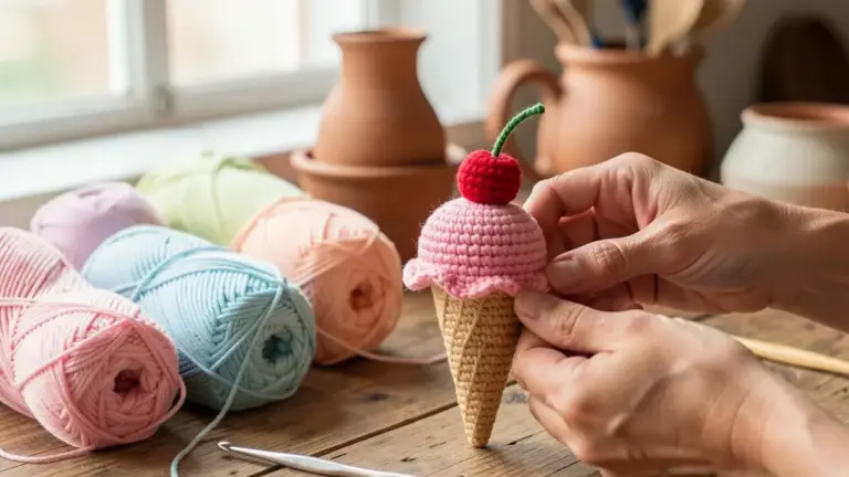 Sorvete Amigurumi: Passo a Passo Fácil para Iniciantes Sorvete Amigurumi: Passo a Passo Fácil para Iniciantes